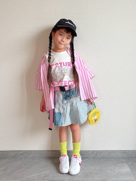 「アイテム（スカート）」を使った、ふうさん（キッズ・110cm）の夏コーディネート