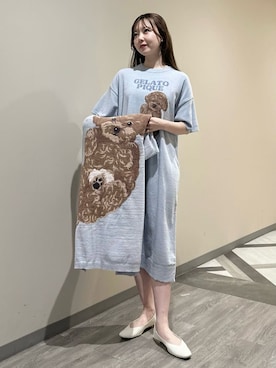 「アイテム（ブランケット）」を使った、gelato piqueさん（レディース・158cm）の春コーディネート