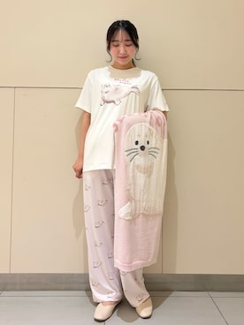 「アイテム（ルームウェア/パジャマ）」を使った、gelato piqueさん（レディース・158cm）の春コーディネート