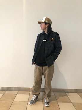 「AVIREX（アヴィレックス）のアイテム（リング）」を使った、kujinさん（メンズ・172cm）の秋コーディネート