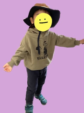 「アイテム（パンツ）」を使った、bin♂さん（キッズ・80cm）の春コーディネート