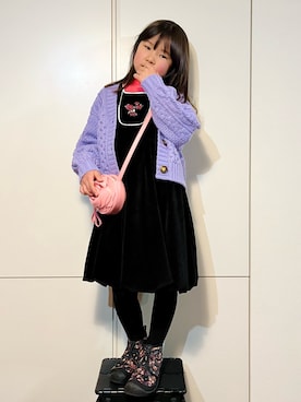「アイテム（バッグ）」を使った、なな✿こうさん（キッズ・120cm）の冬コーディネート