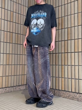「WHITELAND（ホワイトランド）のアイテム（トップス）」を使った、renさん（メンズ・180cm）の春コーディネート