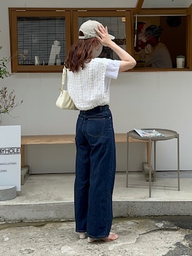 「アイテム（サンダル）」を使った、えだ( ¨̮ )さん（レディース・155cm）の夏コーディネート