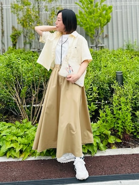 「LACOSTE（ラコステ）のアイテム（財布/小物）」を使った、Miyashitaさん（レディース・153cm）の春コーディネート