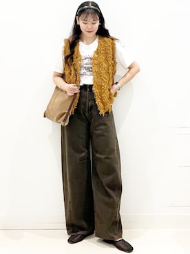 「アイテム（バレエシューズ）」を使った、maiさん（レディース・167cm）の秋コーディネート