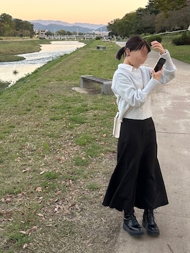 「アイテム（スカート）」を使った、Harukaさん（レディース・161cm）の秋コーディネート