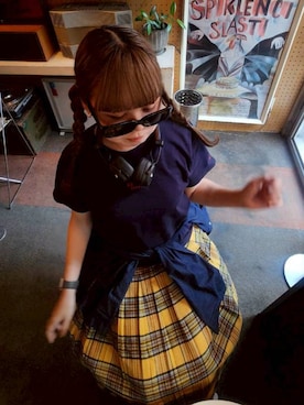 「BEAMS（ビームス）のアイテム（Tシャツ/カットソー）」を使った、綴さん（レディース・159cm）の春コーディネート