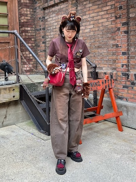 「アイテム（デニムパンツ）」を使った、sstokimekiさん（レディース・160cm）の秋コーディネート