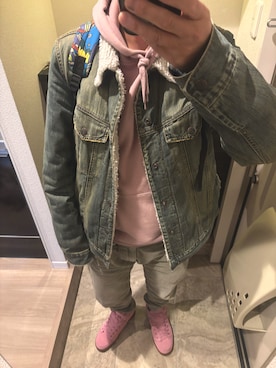 「アイテム（パーカー）」を使った、うままさん（メンズ・172cm・50代）の冬コーディネート