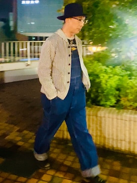 「アイテム（オールインワン・サロペット）」を使った、satozakkさん（メンズ・169cm・50代）の秋コーディネート