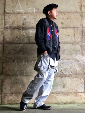 「アイテム（キャスケット）」を使った、Arukot:      さん（メンズ・177cm）の冬コーディネート