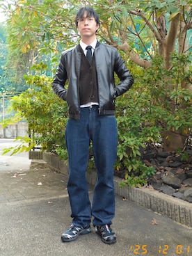 「アイテム（フォーマルスーツ/小物）」を使った、けろちゃんさん（メンズ・180cm・30代）の冬コーディネート