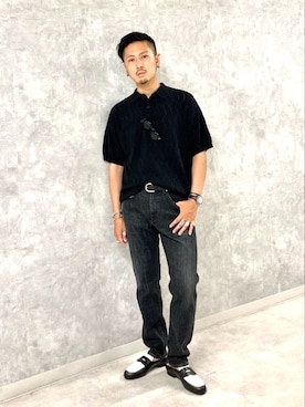 「MONKEY TIME（モンキータイム）のアイテム（シューズ）」を使った、Y-DRAGONさん（メンズ・176cm）の夏コーディネート