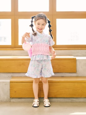 「アイテム（和装小物）」を使った、F.O.OnlineStoreさん（キッズ・110cm）の春コーディネート