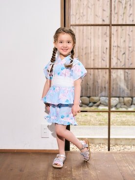 「アイテム（和装小物）」を使った、F.O.OnlineStoreさん（キッズ・110cm）の春コーディネート