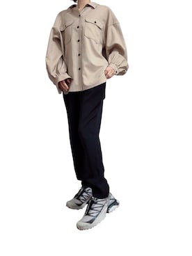 「UNITED ARROWS（ユナイテッドアローズ）の＜HYKE（ハイク）＞2WAY シャツ■■■（シャツ/ブラウス、ベージュ系）」を使った、mmmmm000 _styleさん（レディース・161cm）の春コーディネート