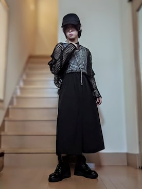 「アイテム（キャップ）」を使った、鈴木 悠馬さん（メンズ・160cm）の春コーディネート