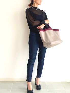 「BOTTEGA VENETA（ボッテガヴェネタ）のアイテム（シューズ）」を使った、75styleさん（レディース・163cm）の春コーディネート