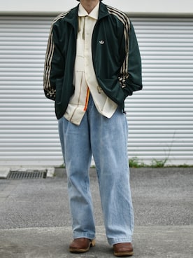 「アイテム（ジャージ）」を使った、JUKIYA.さん（メンズ・162cm）の秋コーディネート