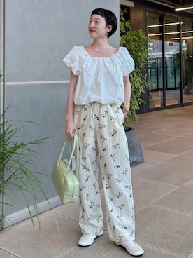「白ブラウス」｜mami saitohさん（レディース・153cm）の春コーディネート