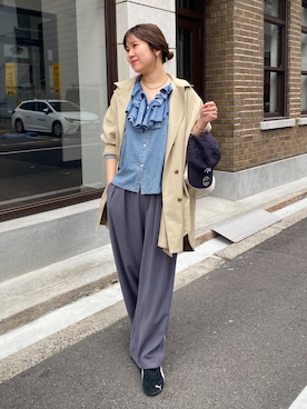 「アイテム（その他アウター）」を使った、sakuraさん（レディース・166cm・30代）の春コーディネート