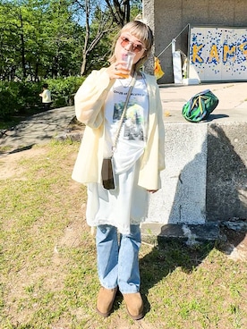 「アイテム（モカシン/デッキシューズ）」を使った、バヤコさん（レディース・161cm・40代）の春コーディネート