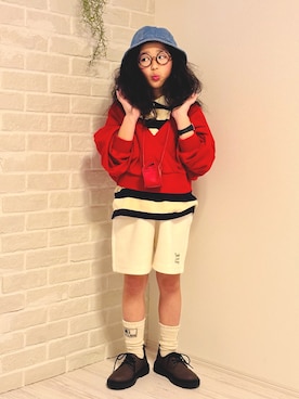 「アイテム（財布）」を使った、かーちんさん（キッズ・132cm）の春コーディネート