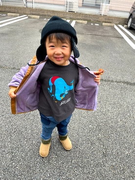 「アイテム（ブルゾン）」を使った、touaさん（キッズ・100cm）の冬コーディネート