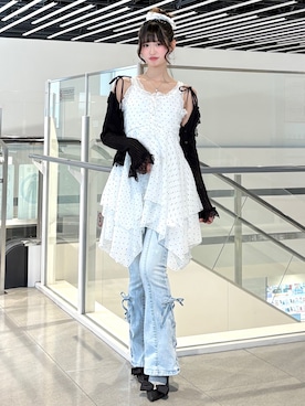「アイテム（パンプス）」を使った、愛琉さん（レディース・158cm）の春コーディネート