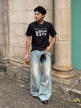 「アイテム（財布/小物）」を使った、岡本幸大さん（メンズ・172cm）の夏コーディネート