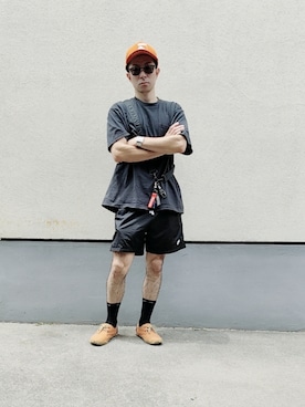 「アイテム（ソックス/靴下、ブラック系）」を使った、03さん（メンズ・176cm）の春コーディネート