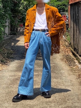 「Oriens JOURNAL STANDARD（オリエンス ジャーナルスタンダード）のアイテム（デニムパンツ）」を使った、nozomiさん（メンズ・175cm）の夏コーディネート