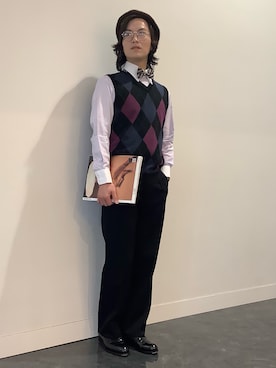 「アイテム（蝶ネクタイ）」を使った、BRICK HOUSE シャツ工房 福井フェアモール店さん（メンズ・167cm）の冬コーディネート