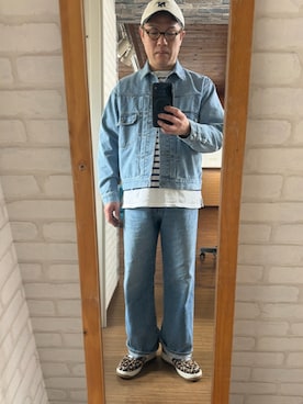 「NEW ERA（ニューエラ）のアイテム（キャップ）」を使った、キャサさん（メンズ・171cm）の春コーディネート