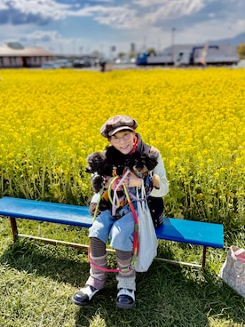 「アイテム（キャスケット）」を使った、ずんちゃ🌞さん（レディース・163cm）の春コーディネート