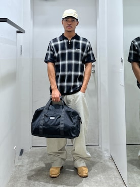 「XLARGE（エクストララージ）のアイテム（バッグ）」を使った、CHRISさん（メンズ・172cm）の夏コーディネート