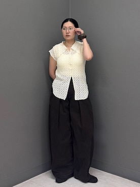 「KBF（ケイビーエフ）のアイテム（パンツ）」を使った、のぶさん（レディース・163cm）の夏コーディネート