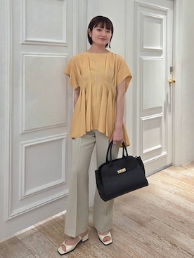 「A part by（アパートバイ）のアイテム（シャツ/ブラウス）」を使った、ノノカさん（レディース・156cm）の春コーディネート