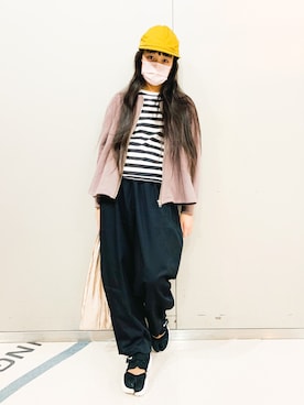 「アイテム（エコバッグ/サブバッグ）」を使った、riccarinさん（キッズ・148cm）の秋コーディネート