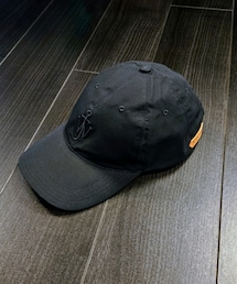 JW Anderson | JW Anderson ロゴエンブロイダリー ワックスドコットンキャップ BLACK CETTIREにて購入(キャップ)