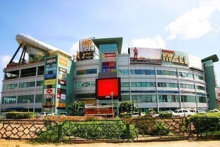 An exterior look at the famous Sahara Mall Gurugram