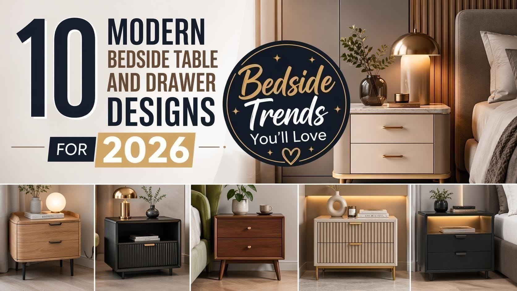 bedside table design ideas for modern home