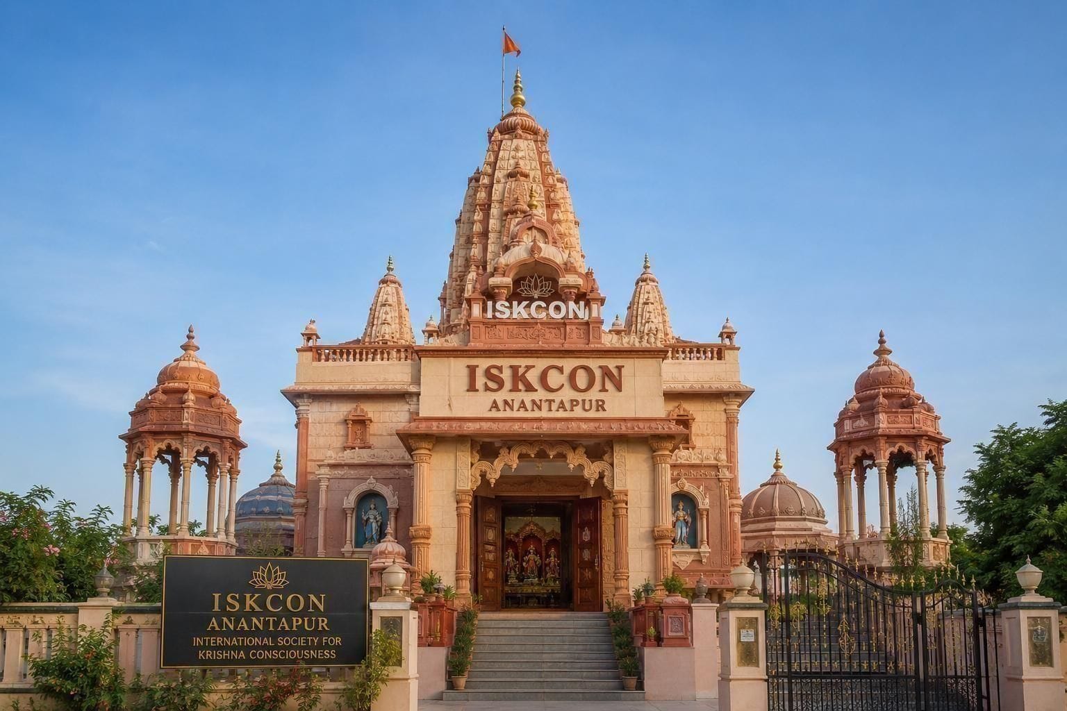 Iskon temple in Anantapur, Andhra Pradesh