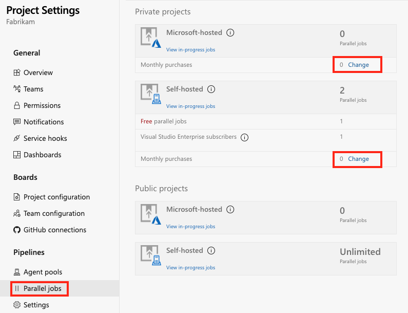 Screenshot showing how to manage parallel jobs.