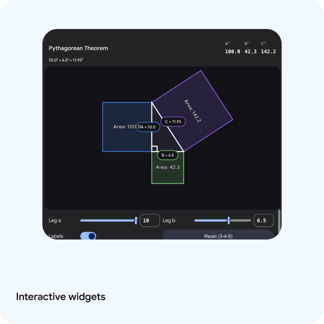 Interactive widgets