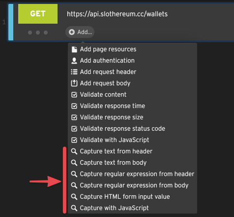 Adding a Capturing Rule to a step