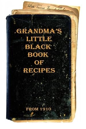 Book cover Grandma's Little Black Book of Recipes - From 1910