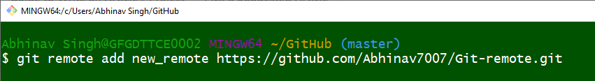 Adding a remote repository