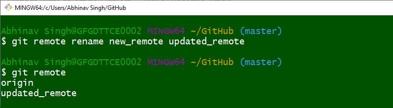 Renaming Existing Repository
